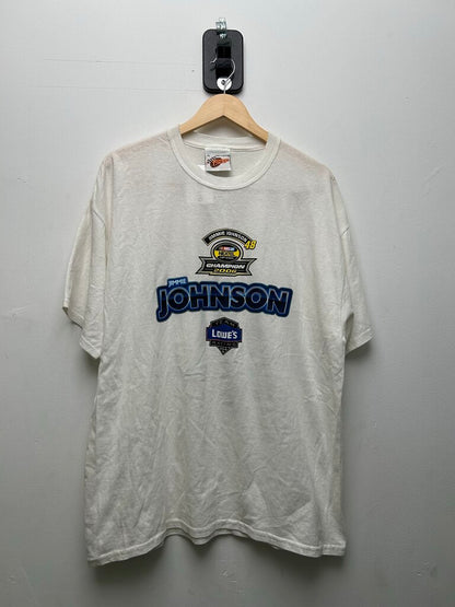 2006 Jimmie Johnson Lowes Racing Champion White Tee sz.XL