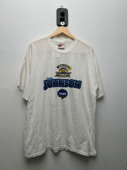 2006 Jimmie Johnson Lowes Racing Champion White Tee sz.XL