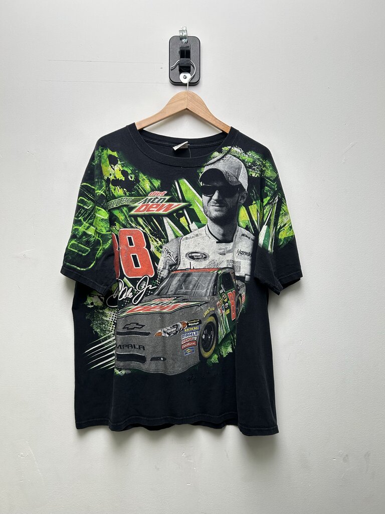 Nascar Dale Earnhardt AOP Mtn Dew Black Tee sz.2XL XXL