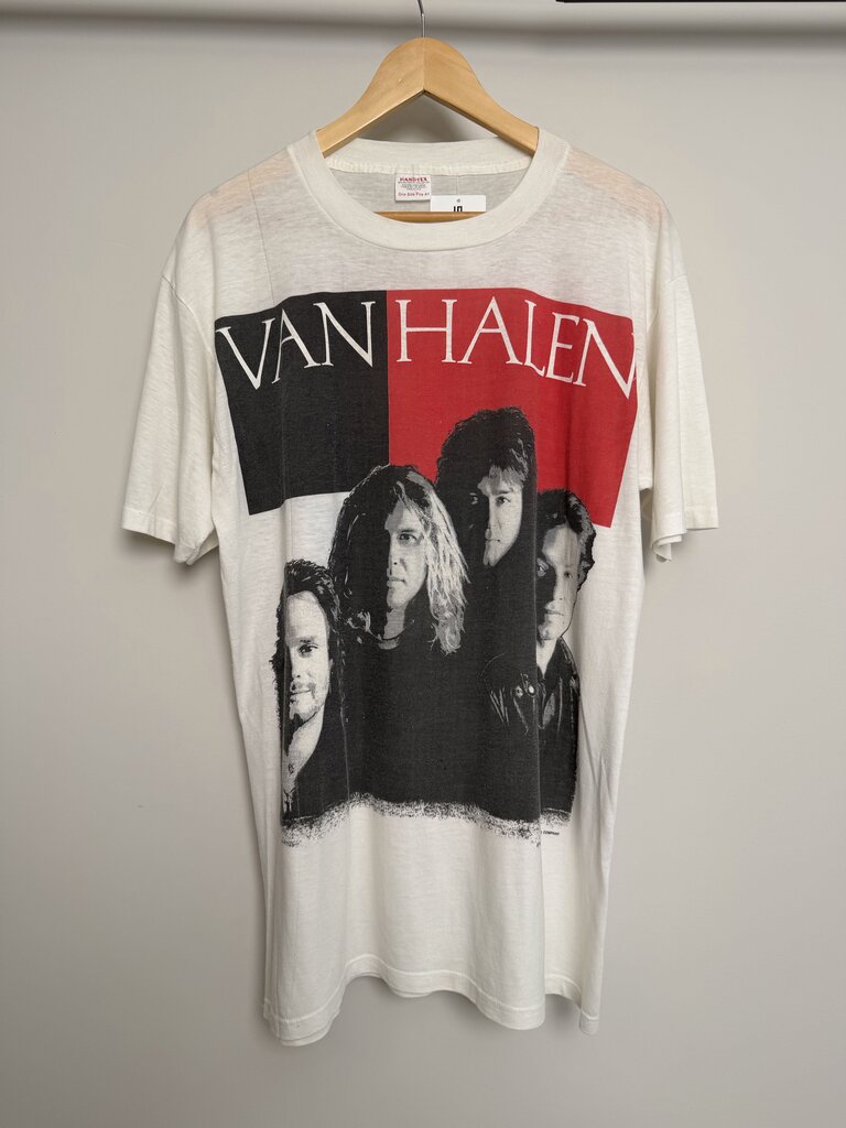 80s Van Halen Tour White Tee size XL/2XL
