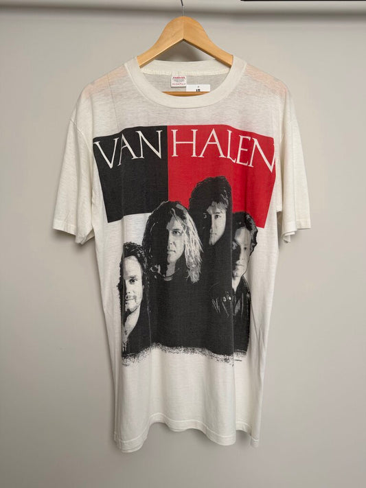 80s Van Halen Tour White Tee size XL/2XL