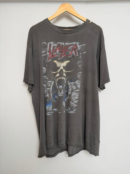 90s Slayer Live Intrusion Grey Tee size XL/2XL