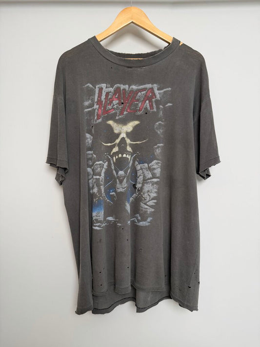 90s Slayer Live Intrusion Grey Tee size XL/2XL