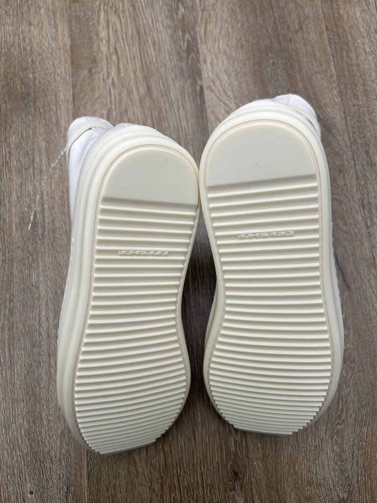 New Rick Owens White Milk Canvas Ramone High Sz.41