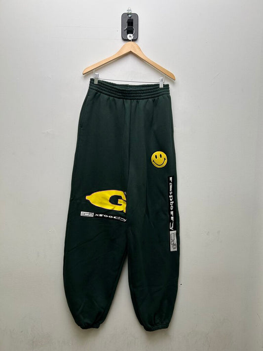 New Gv Gallery Greedy Unit Green Smile Sweatpants Sz.Medium