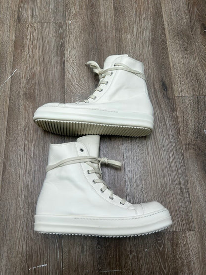 Preowned Rick Owens Hi Leather Cream Ramone sz.42.5 (NO BOX)