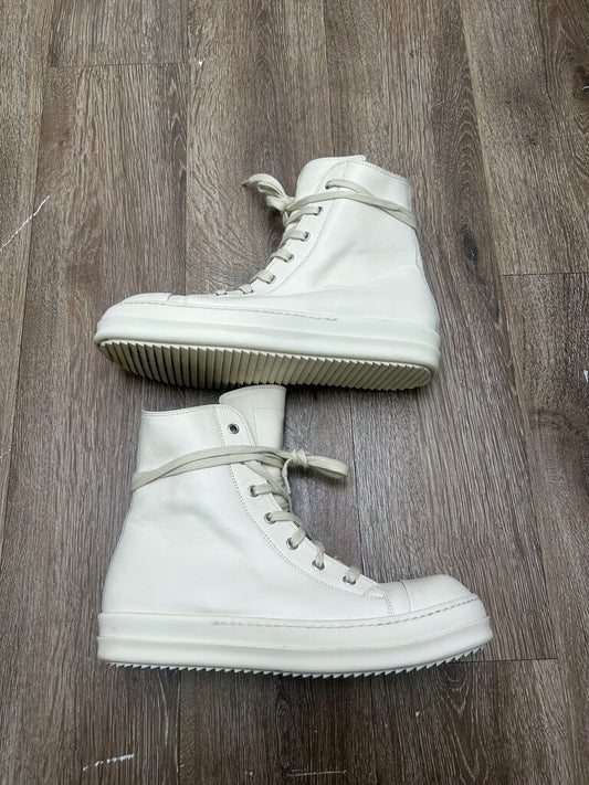 Preowned Rick Owens Hi Leather Cream Ramone sz.42.5 (NO BOX)