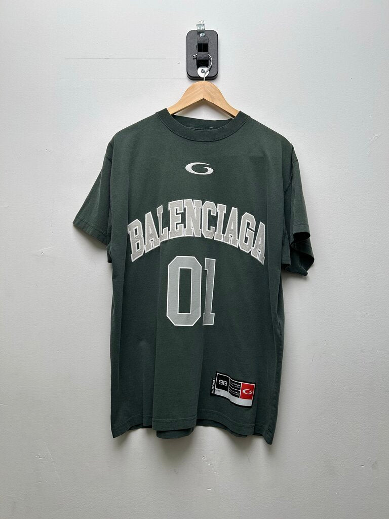 Preowned Balenciaga Green 01 Jersey Tee sz.XS