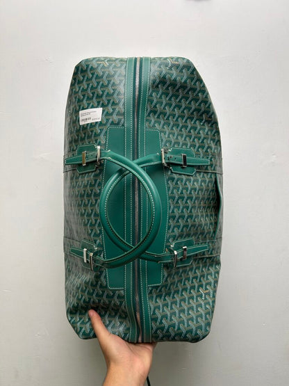Preowned Goyard Green Boeing Duffel 55