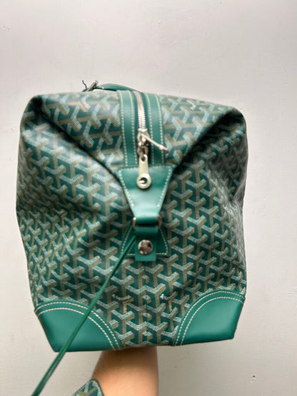 Preowned Goyard Green Boeing Duffel 55