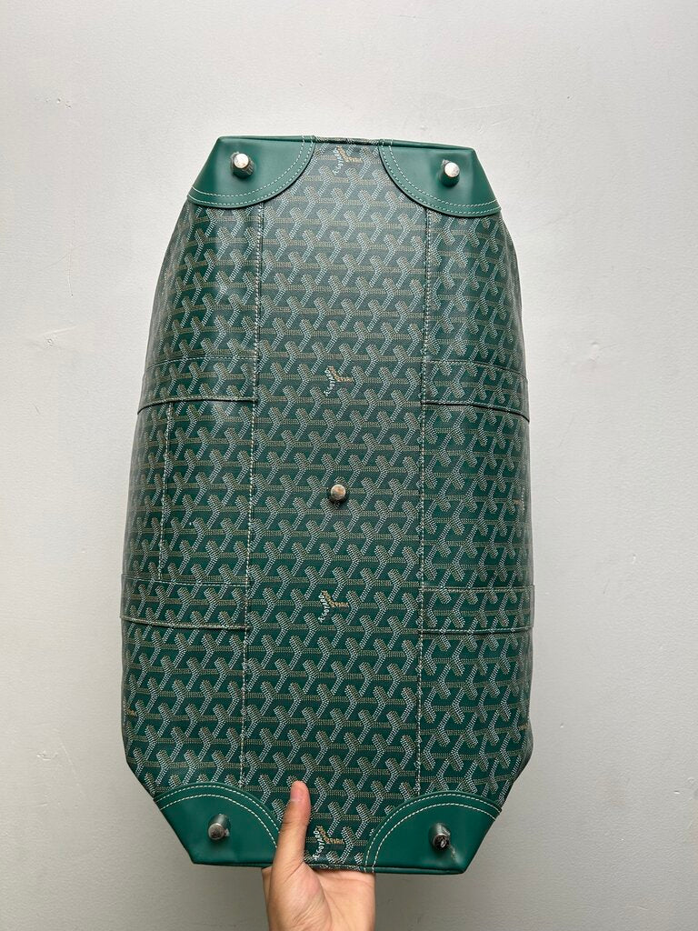 Preowned Goyard Green Boeing Duffel 55