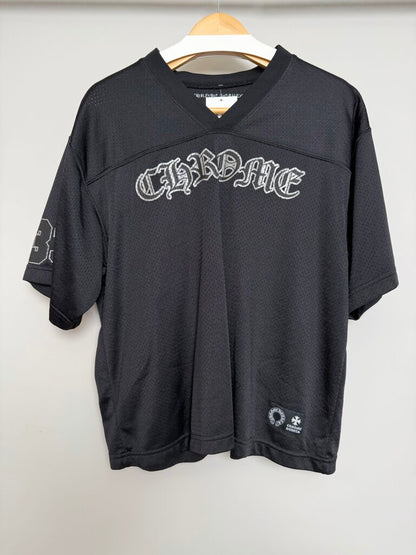 Pre-Owned Chrome Hearts Black Silver CH Jersey Sz. M