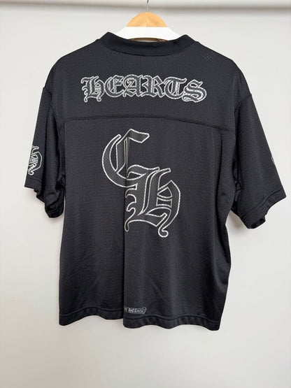 Pre-Owned Chrome Hearts Black Silver CH Jersey Sz. M