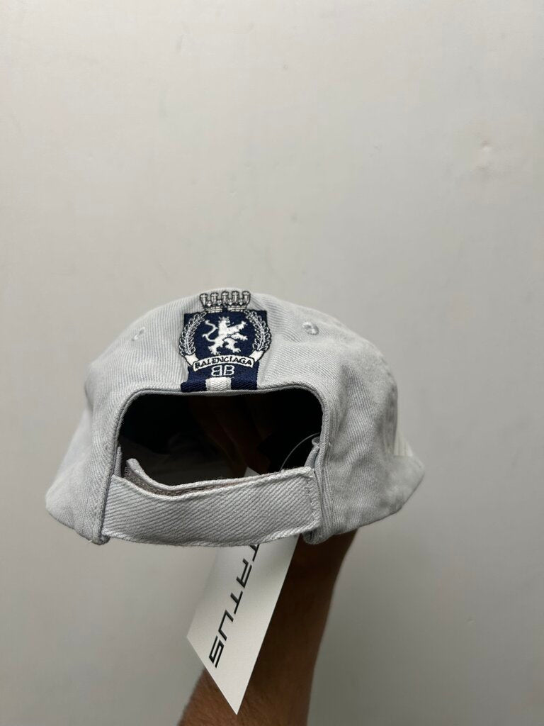 Preowned Balenciaga Grey Navy Sports Hat