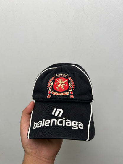 Preowned Balenciaga Black Paris Soccer Hat
