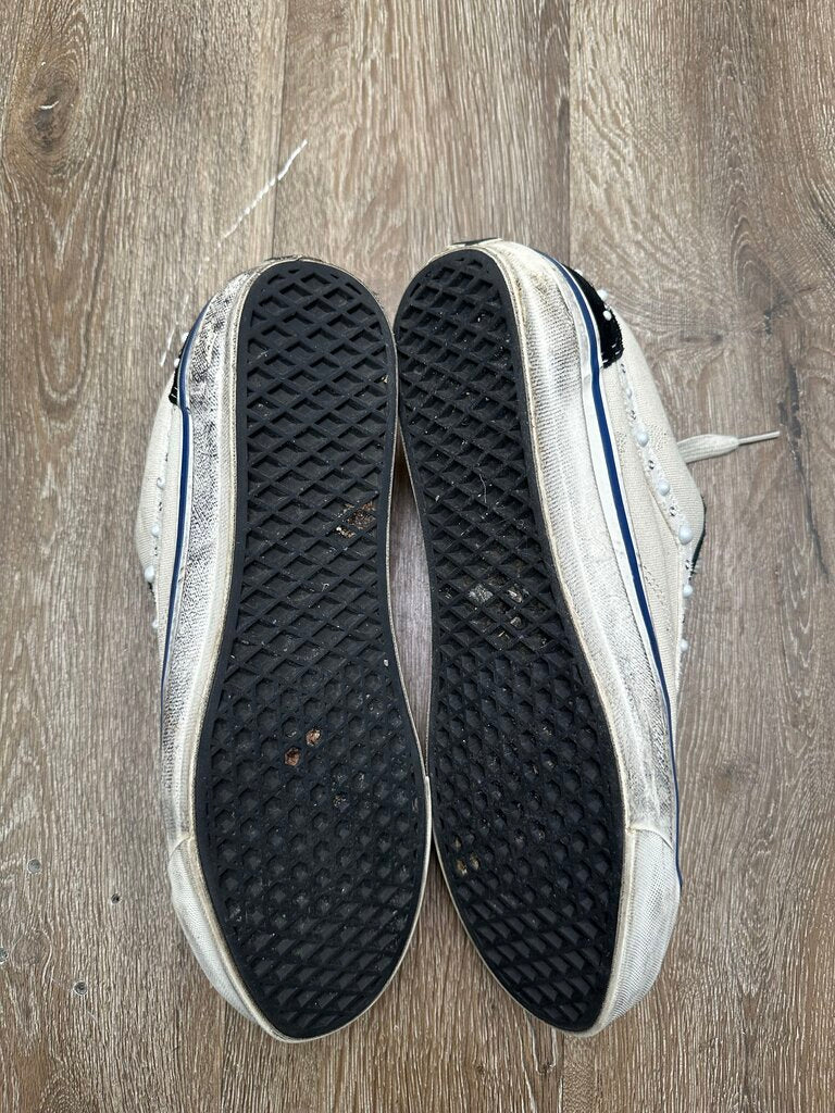 Preowned Vans Pearlized White Black sz.13