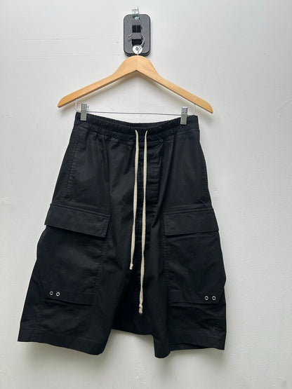 Preowned Rick Owen Tecuatl 3/4 Pod Pants Black Sz US 46