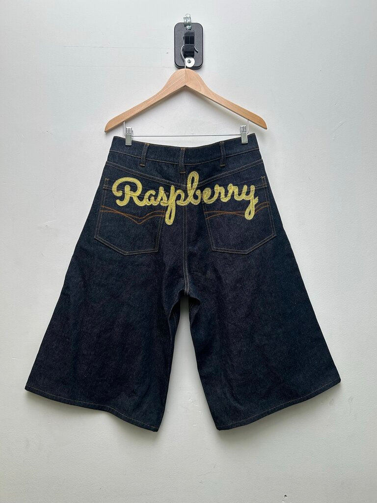 New Gv Gallery Denim Spellout Shorts Sz.Large