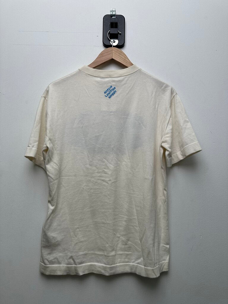 Preowned Louis Vuitton Cowboy Western Cream Tee sz.XS