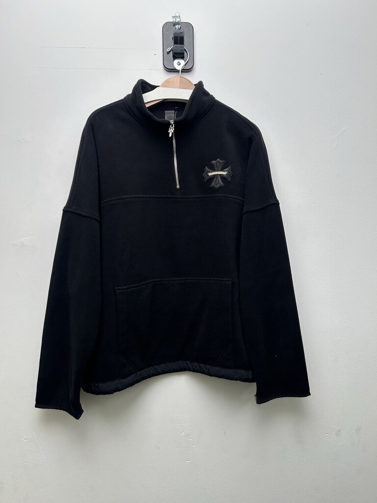 New Chrome Hearts Black Fleece Leather Hardware Patch Sz.XL