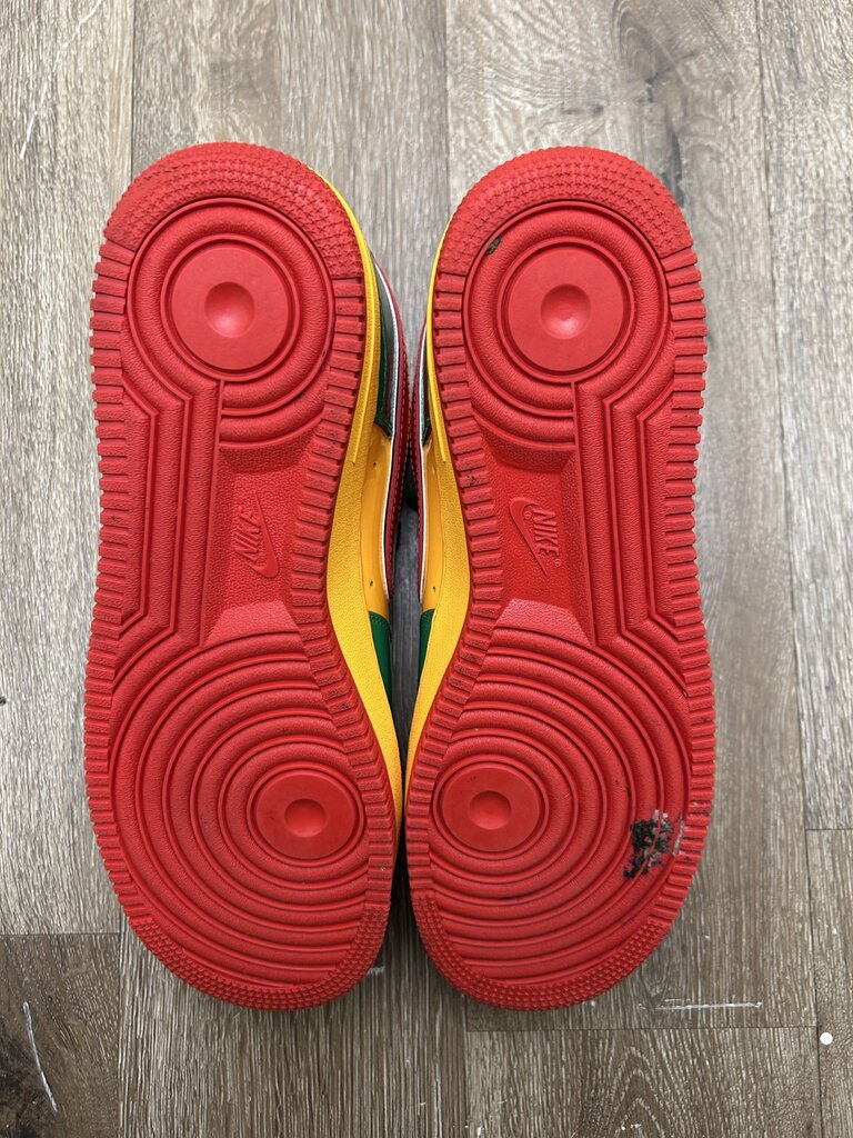 Preowned Nike AF1 Yatchy Concrete Red Yellow Green Sz.12