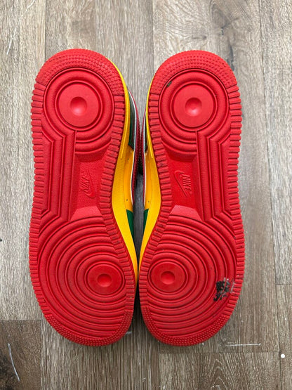 Preowned Nike AF1 Yatchy Concrete Red Yellow Green Sz.12
