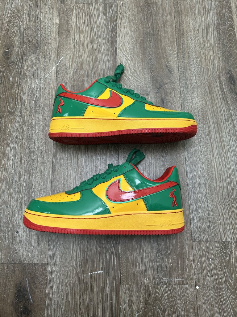 Preowned Nike AF1 Yatchy Concrete Red Yellow Green Sz.12