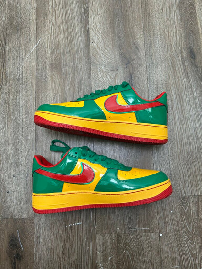 Preowned Nike AF1 Yatchy Concrete Red Yellow Green Sz.12