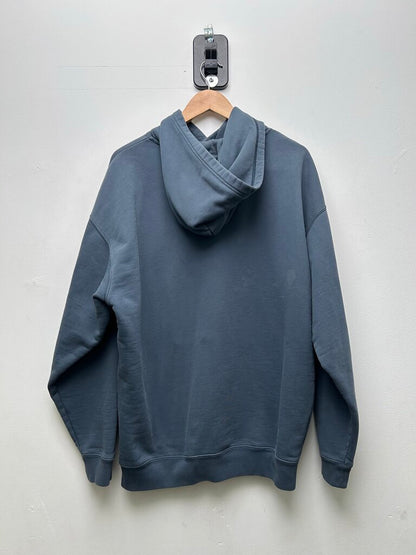 Preowned Balenciaga Blue Black BB Logo Hoodie Sz.Small