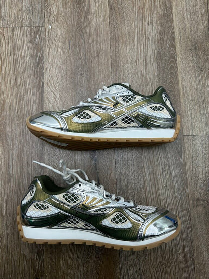 Preowned Bottega Orbit Olive Silver Size 42