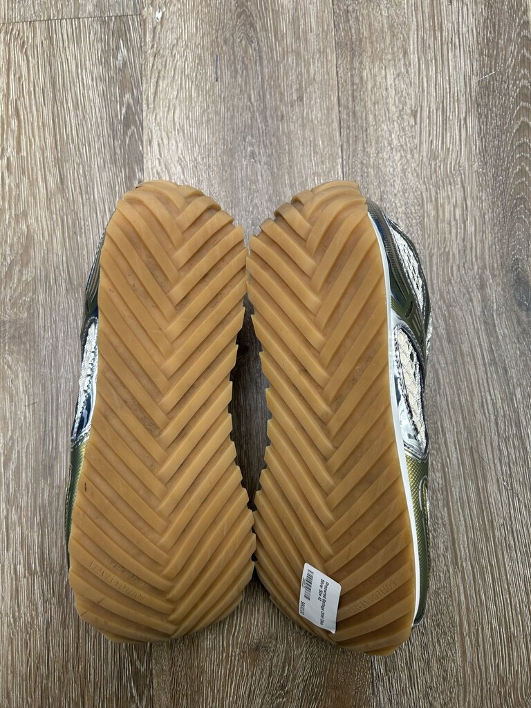 Preowned Bottega Orbit Olive Silver Size 42