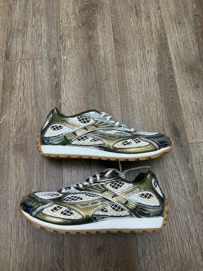 Preowned Bottega Orbit Olive Silver Size 42