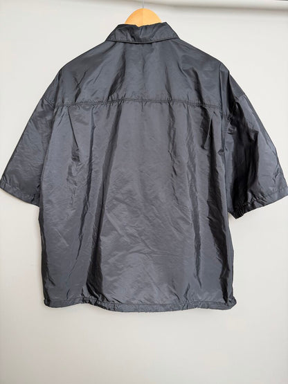 Preowned Prada Grey Re-Nylon Zip Shirt Size L