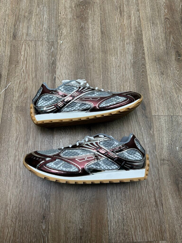 Preowned Bottega Orbit Maroon Silver Size 46