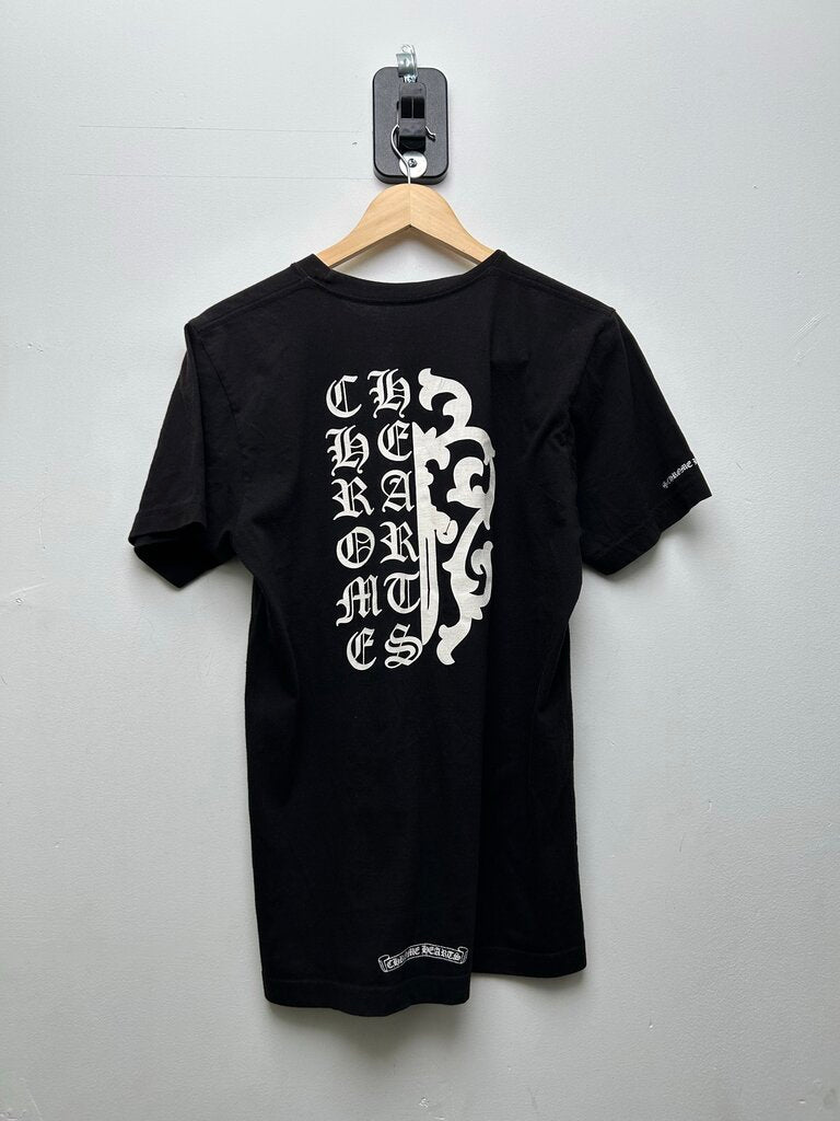 Preowned Chrome Hearts Black Vine Dagger Pocket Tee Size Medium