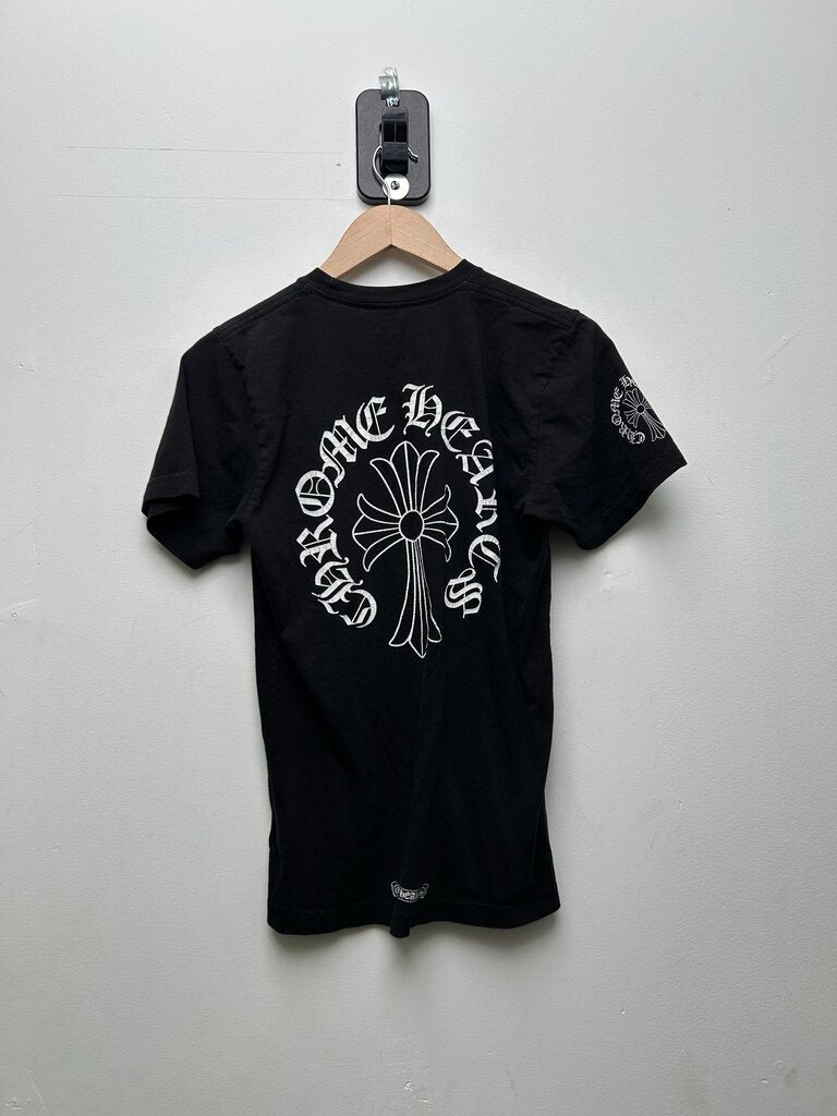 Preowned Chrome Hearts Black Cross Pocket Tee Size Small