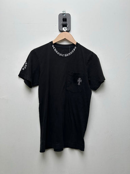 Preowned Chrome Hearts Black Cross Pocket Tee Size Small