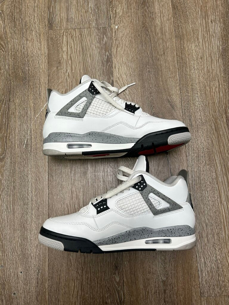 Preowned Jordan 4 White Cement Size 9