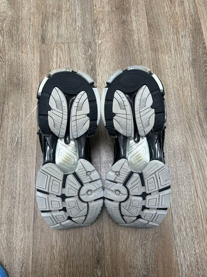 Preowned Balenciaga Runner Black Silver Size 43