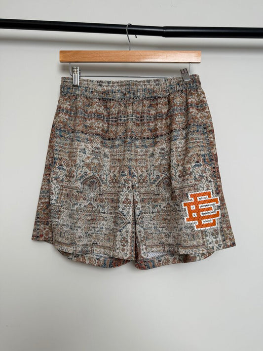 Pre-Owned Eric Emmanuel Shorts Olive/Orange Sz. L