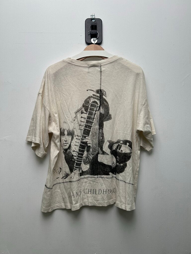 Preowned ERD White Ivans Childhood Tee Sz.Medium