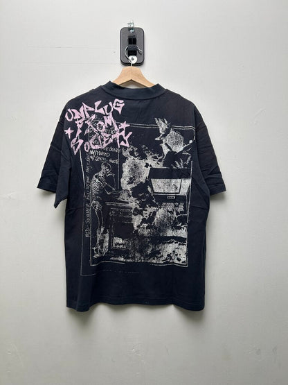 New Boredom Kills Black Purple Quad Frappe Tee Sz.Small