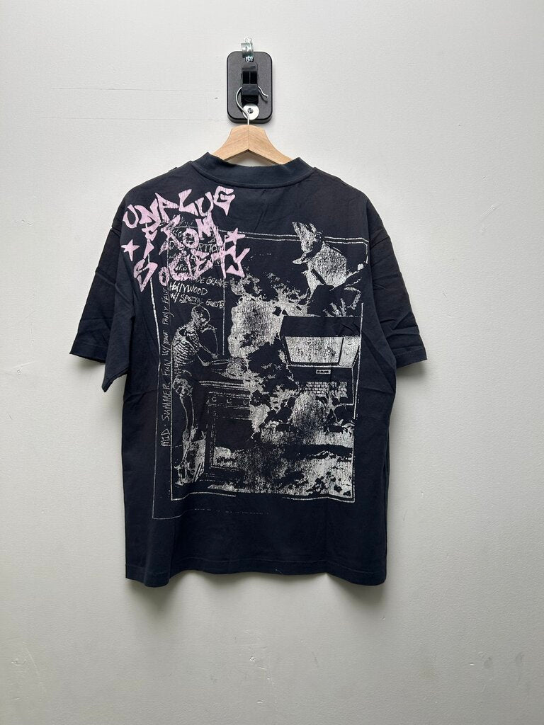 New Boredom Kills Black Purple Quad Frappe Tee Sz.XL