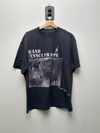 New Boredom Kills Black Purple Quad Frappe Tee Sz.XL