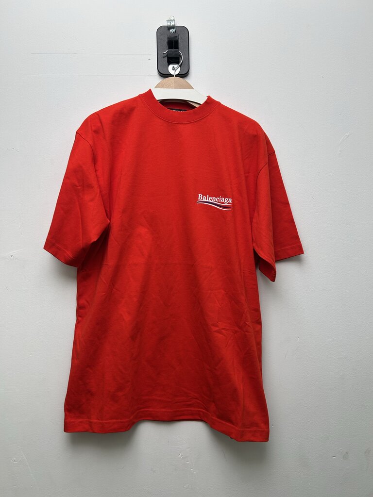 New Balenciaga Red Campaign Presidential Tee sz.XS