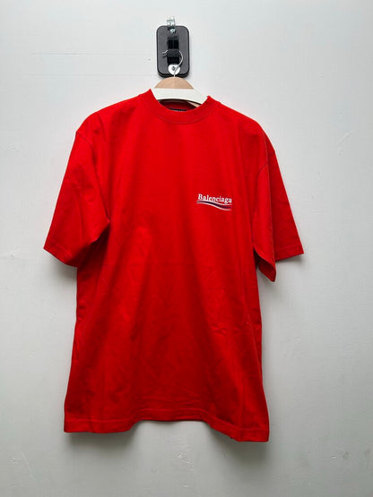 New Balenciaga Red Campaign Presidential Tee sz.XS