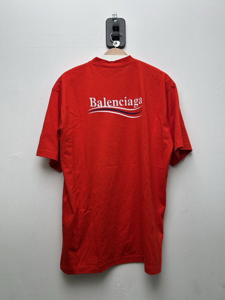 New Balenciaga Red Campaign Presidential Tee sz.XS