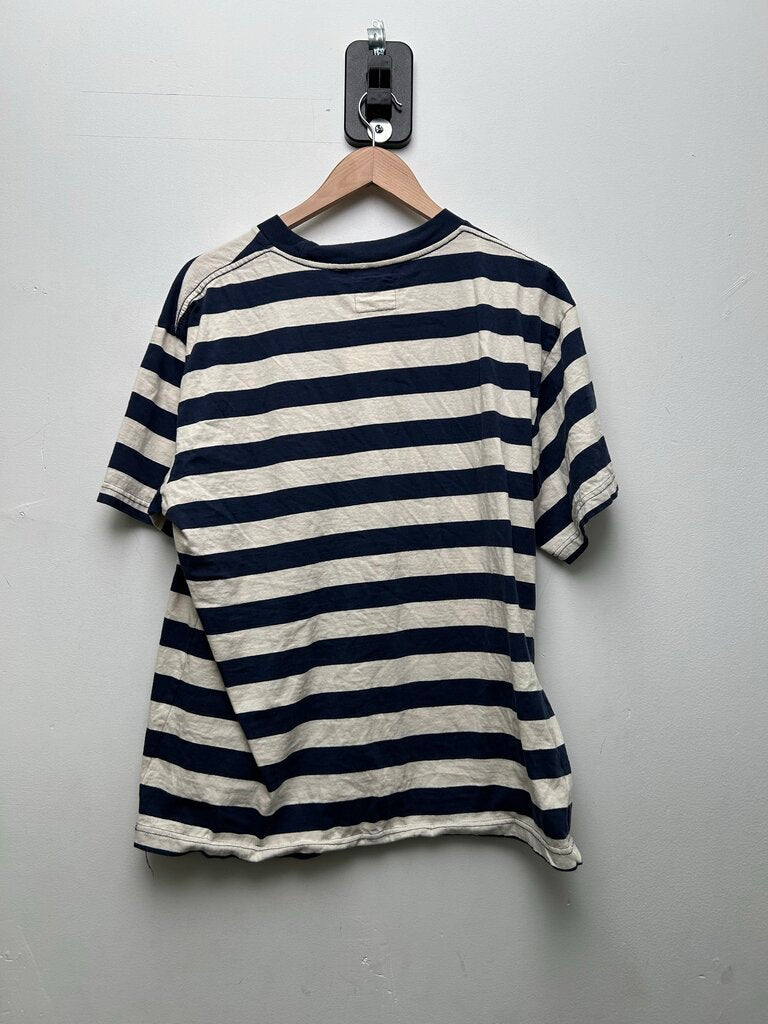 Preowned 74 Is War Navy Cream Sorbet Stripe Tee sz.M