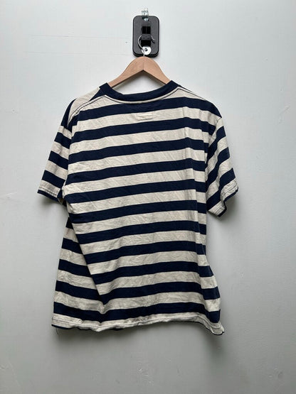 Preowned 74 Is War Navy Cream Sorbet Stripe Tee sz.M