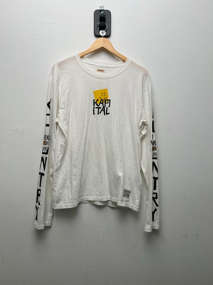 Preowned Kapital Smiley Square White Longsleeve sz.2